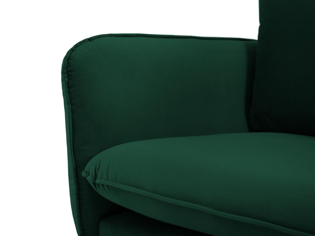 Green Velvet Accent Chair, 97 x 94 x 95 cm