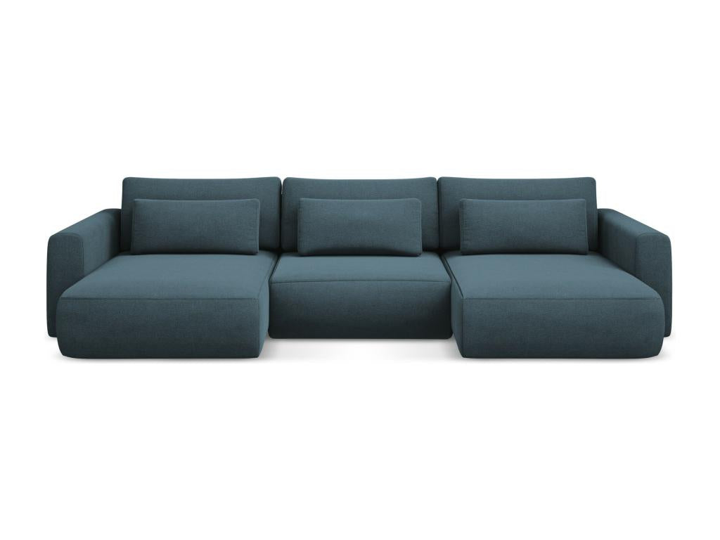 Blue Fabric Sofa Bed