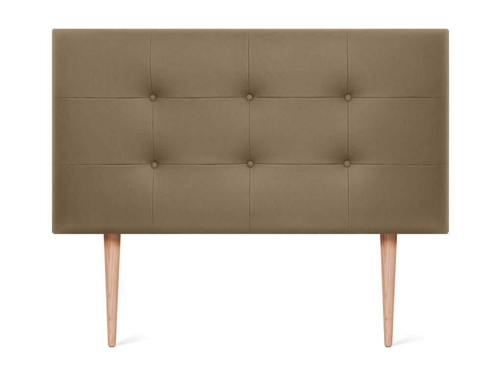Brown Faux Leather Bed, 105 x 115 cm