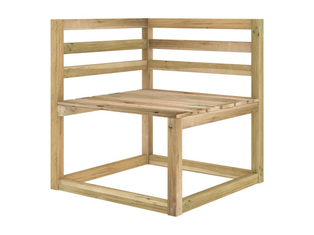 Brown Pine Wood Sofa