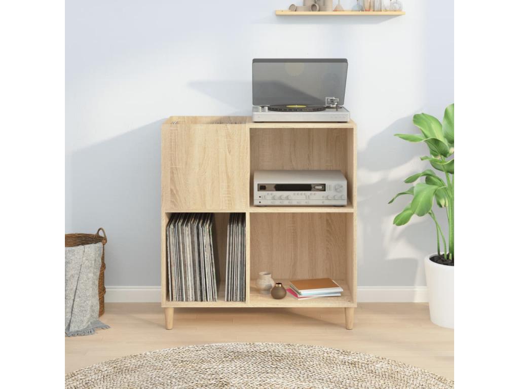 Brown Oak Wood Wardrobe, 84.5 x 38 x 89 cm