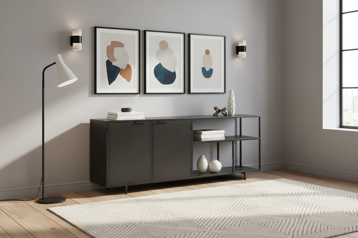 Black Metal Sideboard