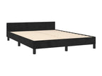 Black Velvet Bed Frame, 140 x 190 cm