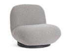 Gray Boucle Fabric Accent Chair