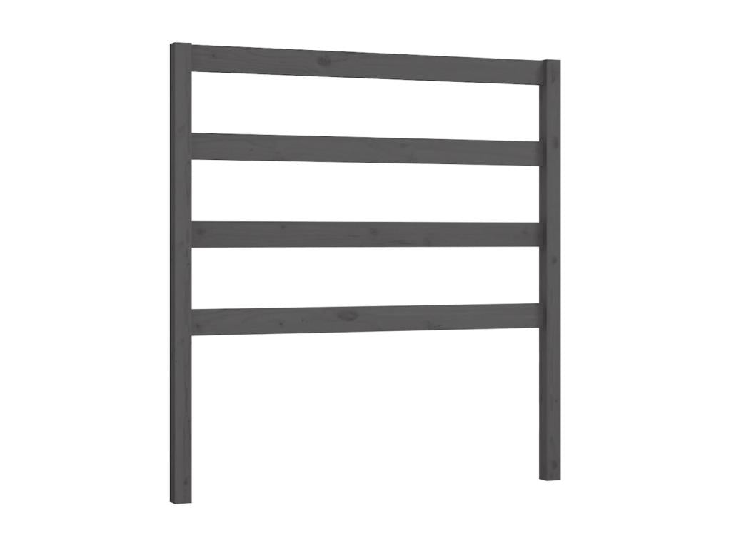 Gray Solid Wood Bed, 81 x 4 x 100 cm