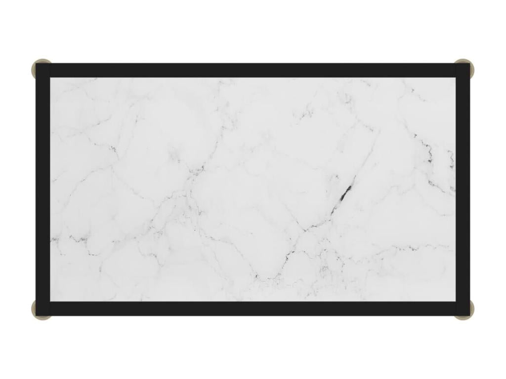 White Glass Table, 60 x 35 x 75 cm