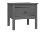 Gray Solid Wood Side Table, 50 x 50 x 49 cm