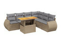 Beige Woven Resin Wicker Outdoor Furniture Set - dlz1766572358935