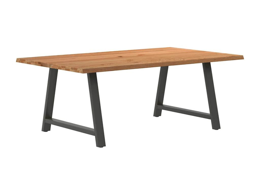 Brown Oak Wood Dining Table