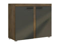 Gray Oak Wood Sideboard, 82 x 98 cm