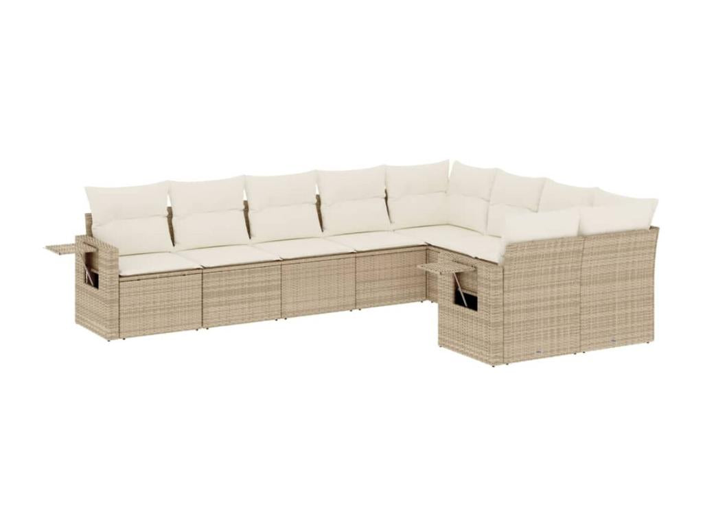 Beige Woven Resin Wicker Outdoor Furniture Set - dlz1766572490484