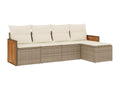 Beige Woven Resin Wicker Outdoor Furniture Set - dlz1766572538787