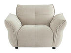 Beige Fabric Accent Chair