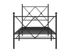 Black Metal Bed Frame, 80 x 200 cm