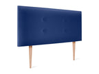Blue Faux Leather Bed, 110 x 105 cm