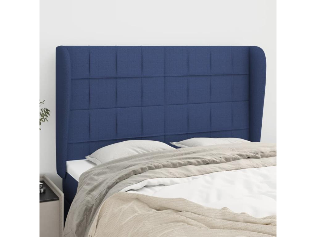 Blue Fabric Bed, 147 x 23 x 118 cm