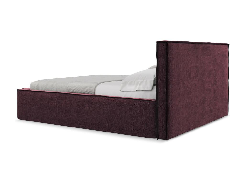 Red Fabric Bed, 160 x 200 cm