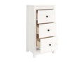 White Solid Wood Sideboard, 40 x 35 x 80 cm