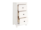 White Solid Wood Sideboard, 40 x 35 x 80 cm