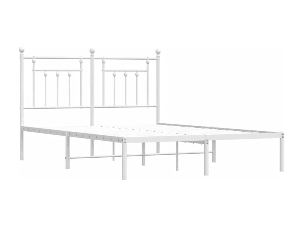White Metal Bed Frame, 150 x 200 cm