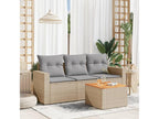 Beige Woven Resin Wicker Outdoor Furniture Set - dlz1766572992246