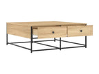 Brown Oak Wood Coffee Table, 100 x 99 x 40 cm