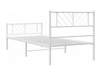 White Metal Bed Frame, 107 x 203 cm