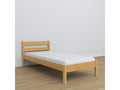 Natural Pine Wood Bed, 120 x 190 cm