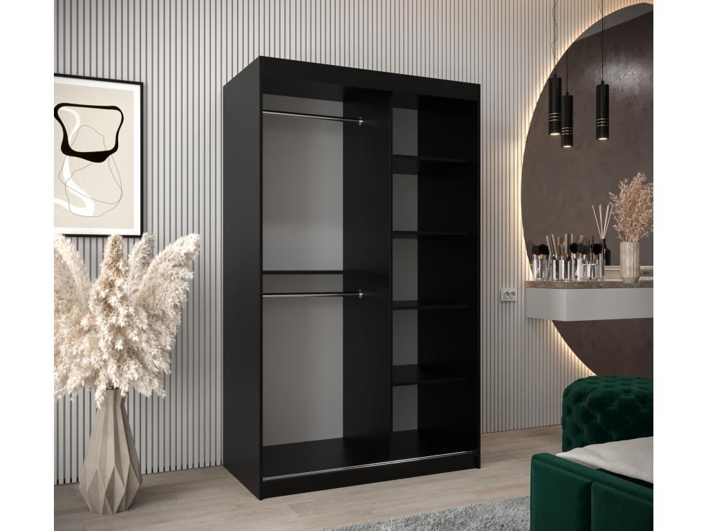 Black Wardrobe, 120 x 62 x 200 cm