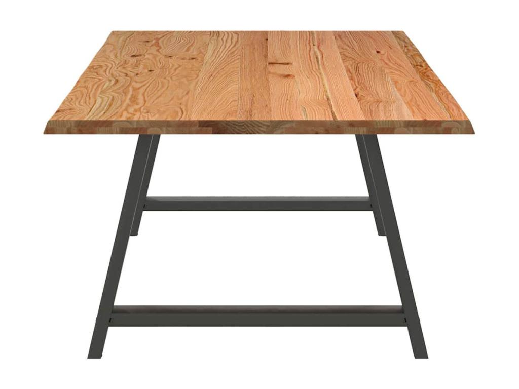 Brown Oak Wood Dining Table