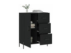 Black Engineered Wood Sideboard, 69.5 x 34 x 90 cm