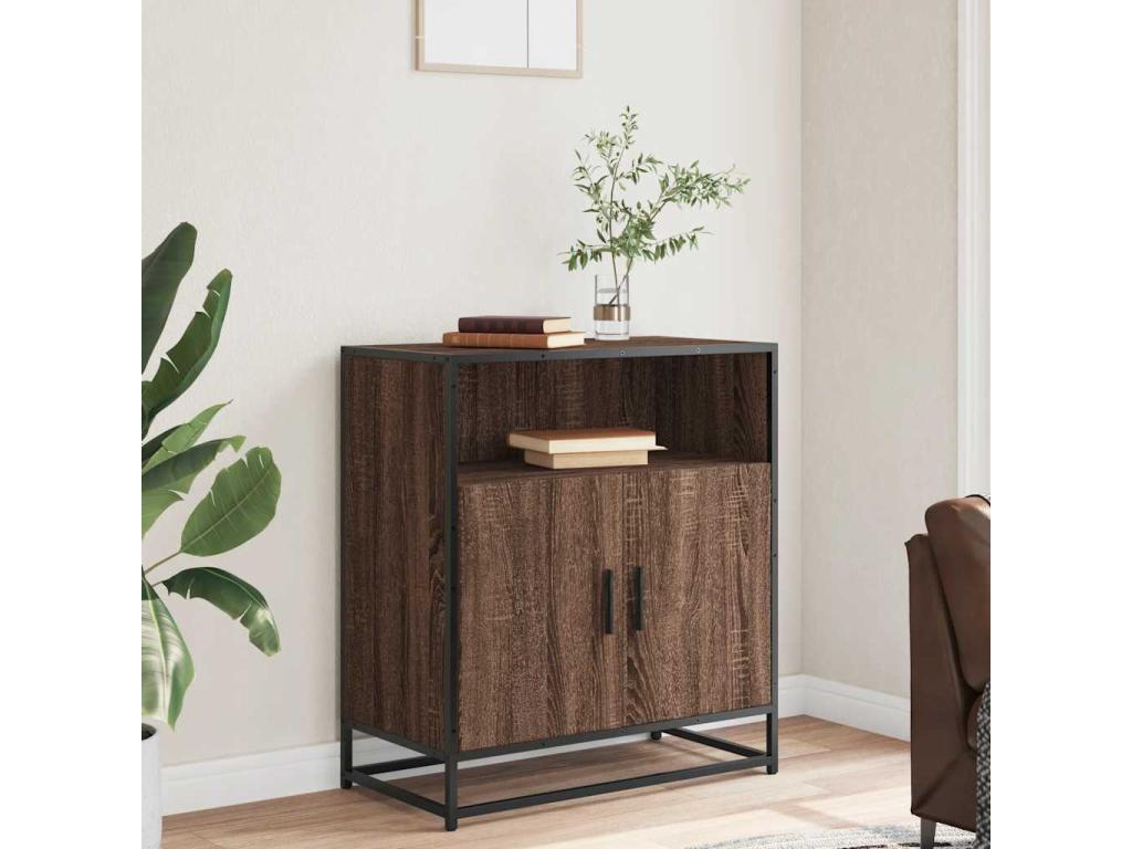 Brown Oak Wood Sideboard, 68 x 35 x 76 cm