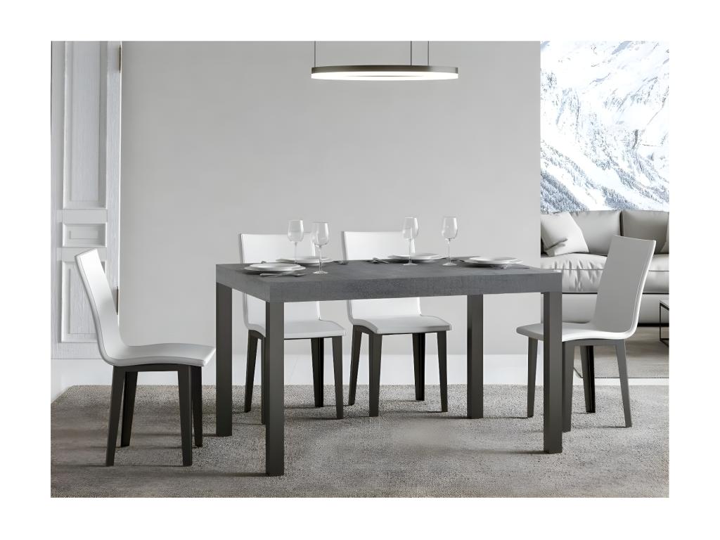 Gray Metal Dining Table