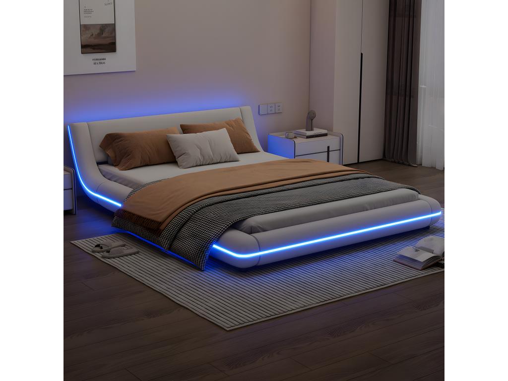 White Bed, 140 x 200 cm