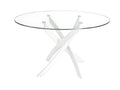 White Glass Dining Table