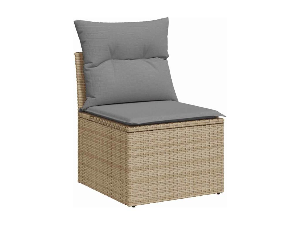 Beige Woven Resin Wicker Outdoor Furniture Set - dlz1766572628537