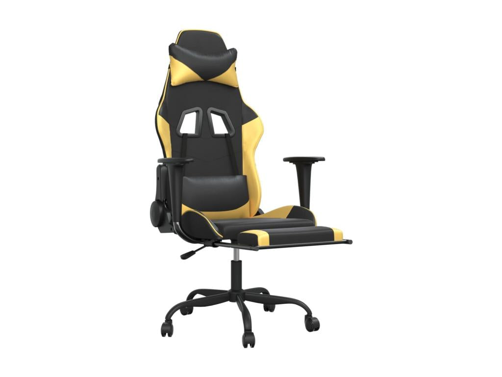 Gold Faux Leather Chair