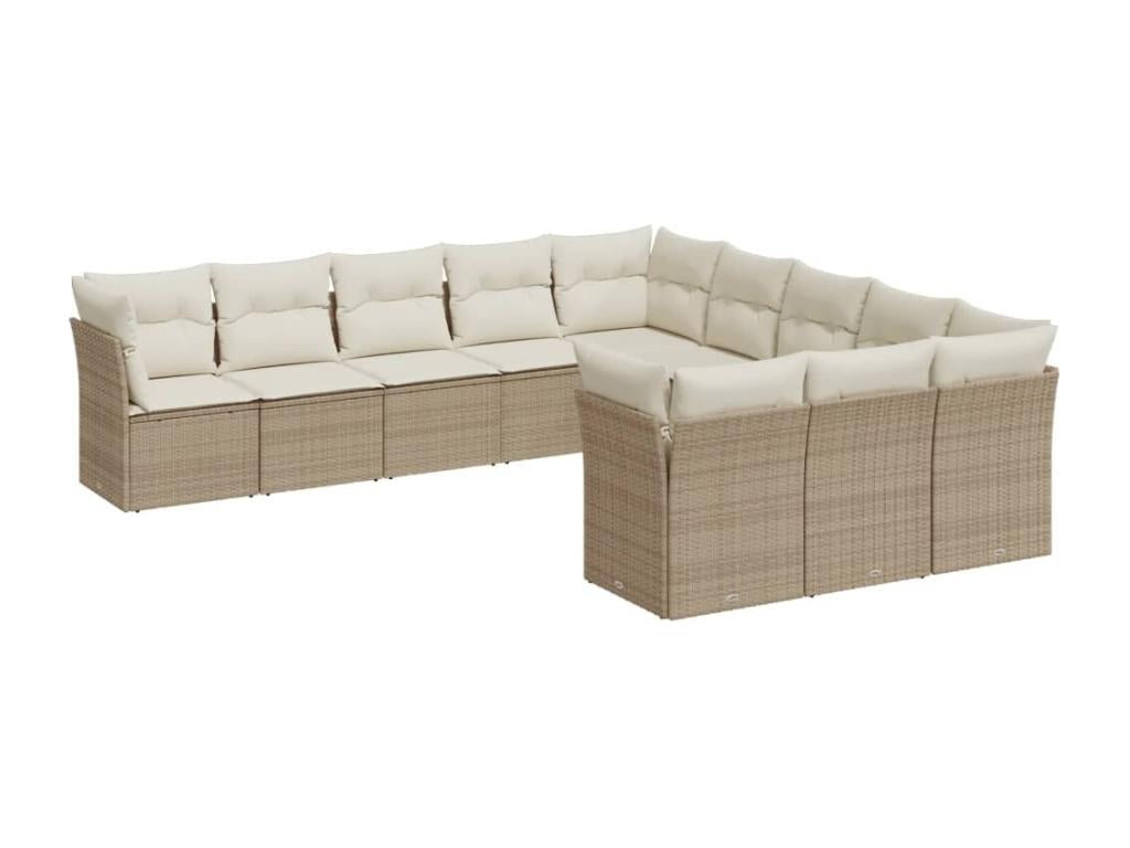 Beige Woven Resin Wicker Outdoor Furniture Set - dlz1766572903187