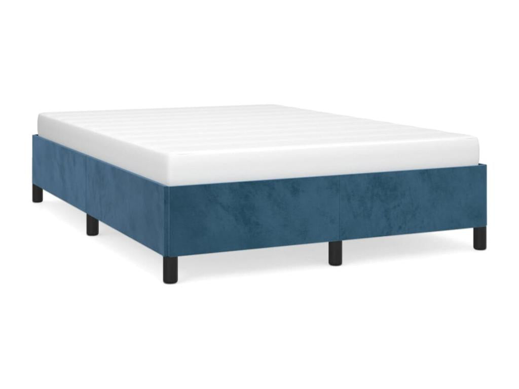 Blue Velvet Bed, 140 x 190 cm