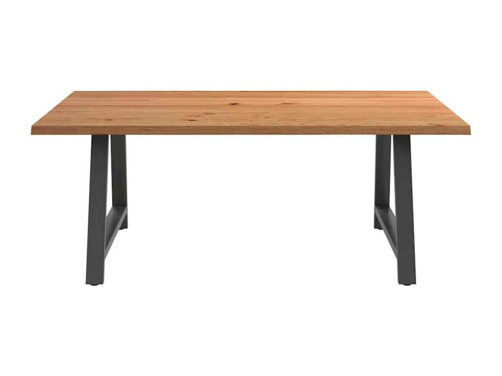 Brown Oak Wood Dining Table