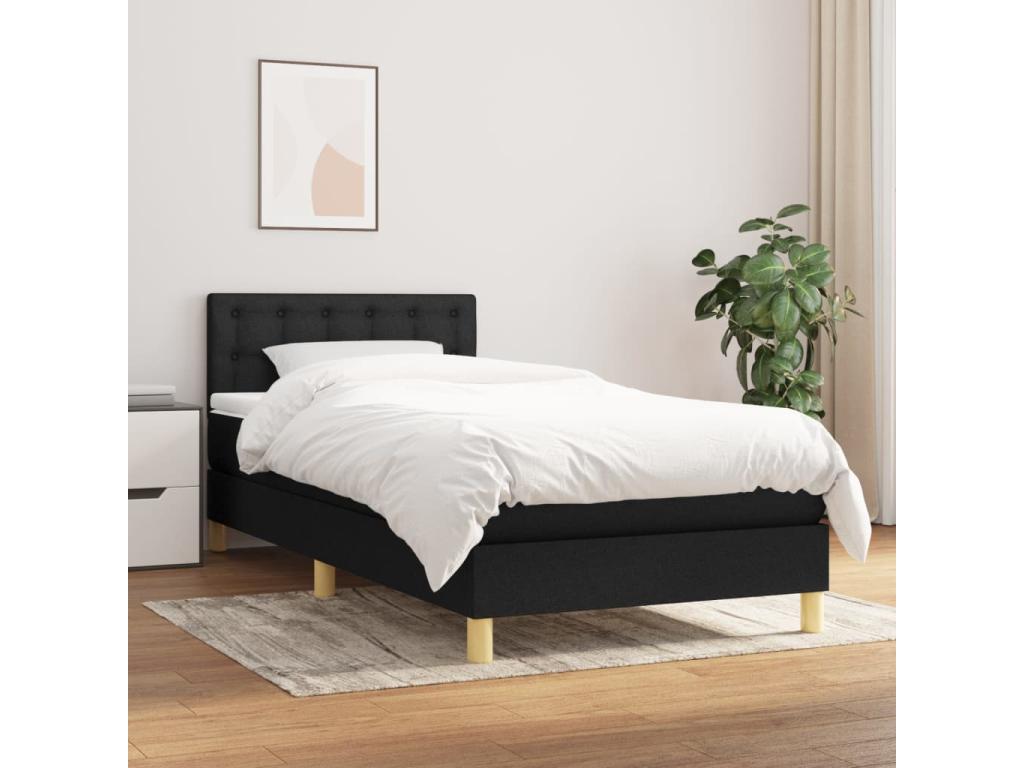 Black Fabric Mattress, 100 x 200 cm