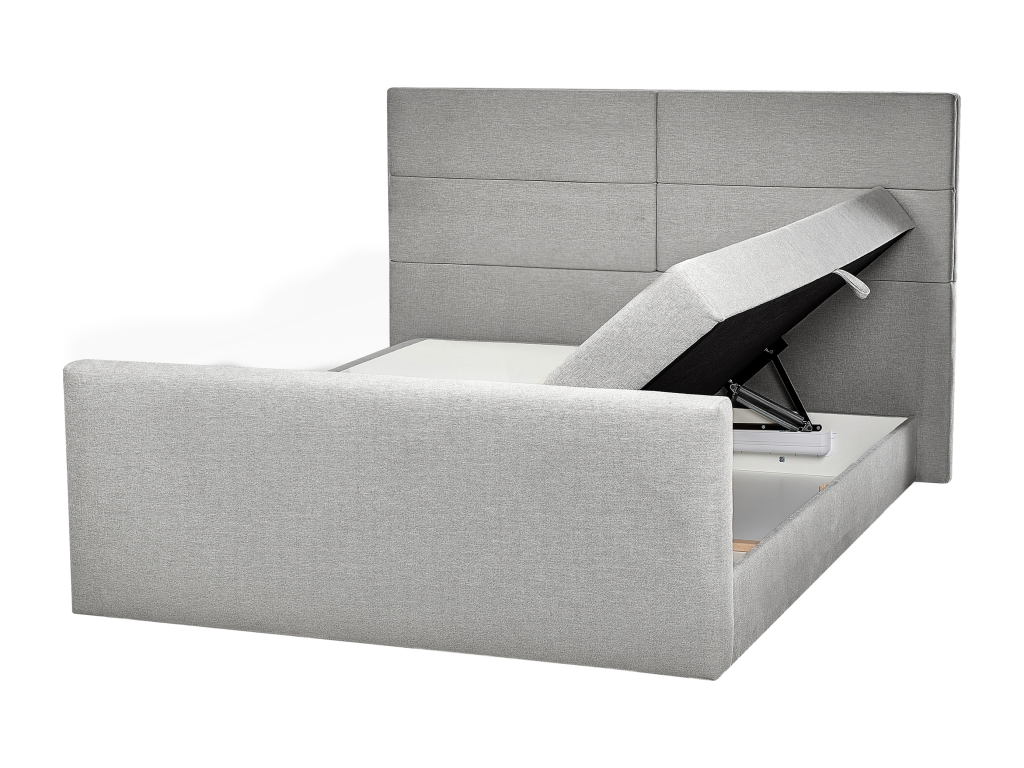 Gray Fabric Bed, 160 x 200 cm