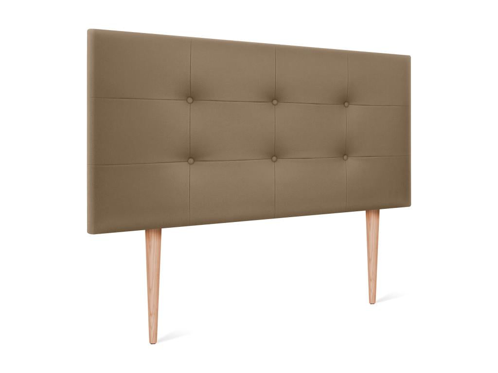 Brown Faux Leather Bed, 105 x 115 cm