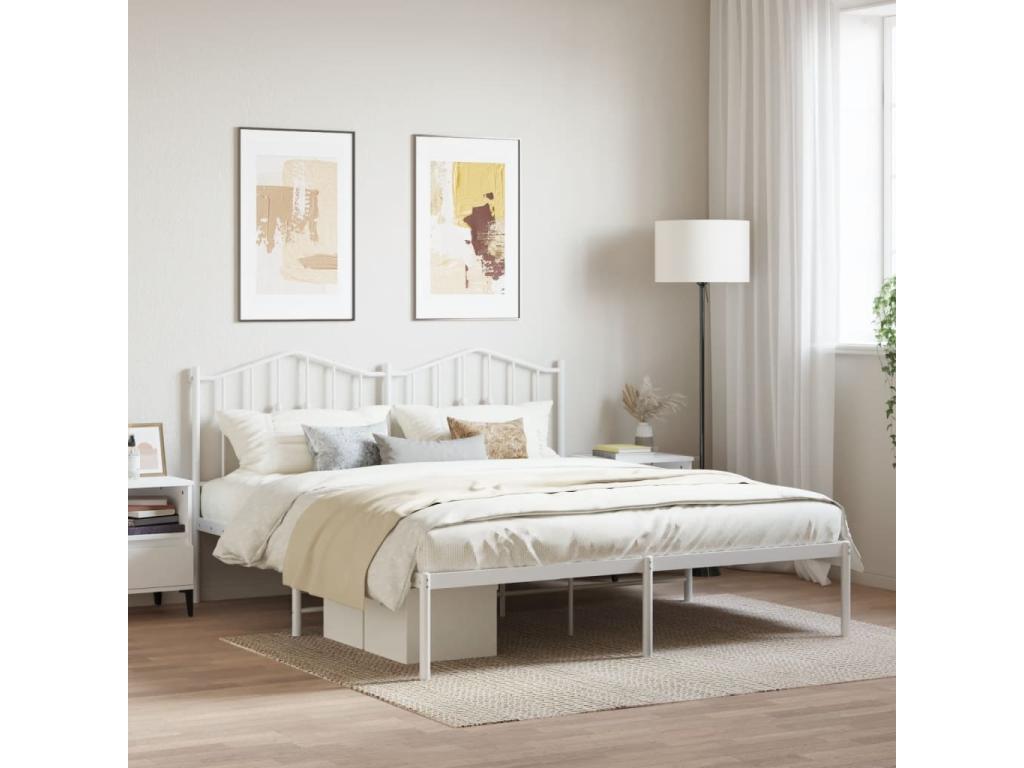 White Metal Bed Frame, 180 x 200 cm - dlz1766572494067