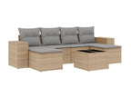 Beige Woven Resin Wicker Outdoor Furniture Set - dlz1766572884429