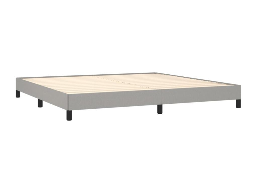 Gray Fabric Bed Frame, 200 x 200 cm