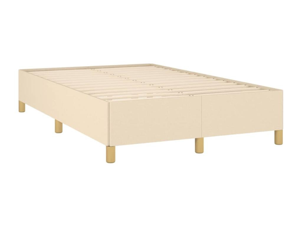 Beige Fabric Bed Frame, 120 x 190 cm