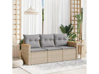Beige Woven Resin Wicker Outdoor Furniture Set
