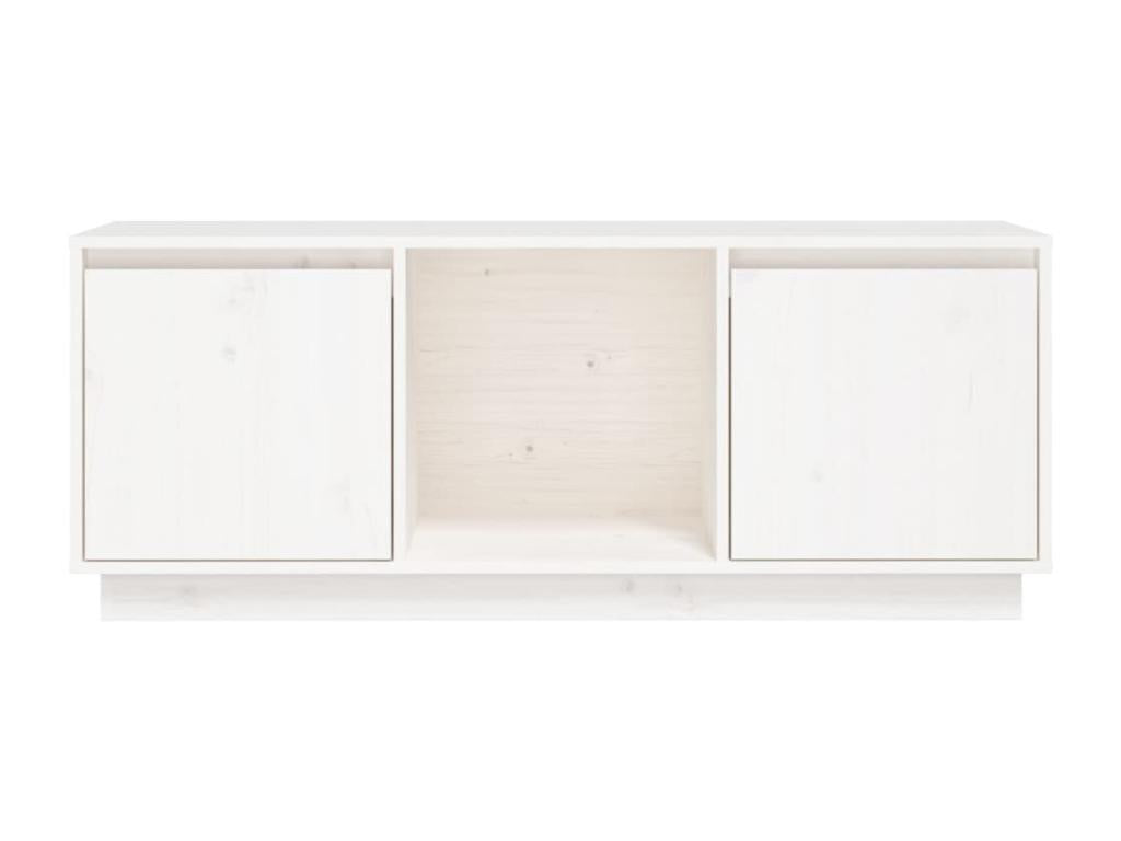 White Pine Wood TV Stand, 110.5 x 35 x 44 cm