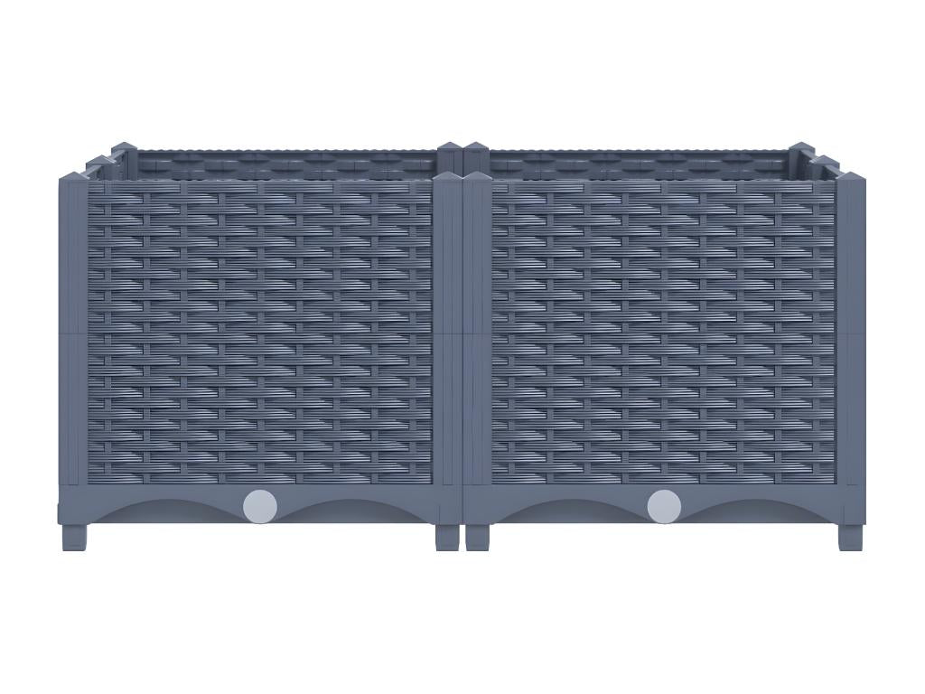 Gray Bed, 80 x 80 x 38 cm